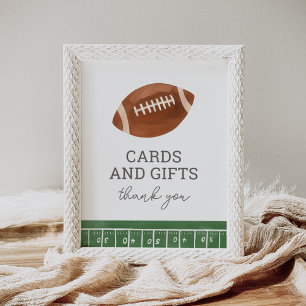 Poster Panneau Baby showers et cadeaux de football