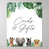 Poster Panneau Baby showers et cadeaux Safari (Devant)