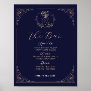 Poster Panneau Bar Tarot Signer Mariage Réception Étoiles