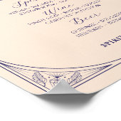 Poster Panneau Bar Tarot Signer Mariage Réception Étoiles (Coin)