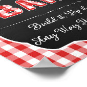 Poster Panneau Barre BBQ - Bébé Rouge Q (Coin)