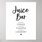 Poster Panneau barre de jus (Devant)