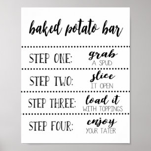 Poster Panneau Barre de pommes de terre cuites, Barre de