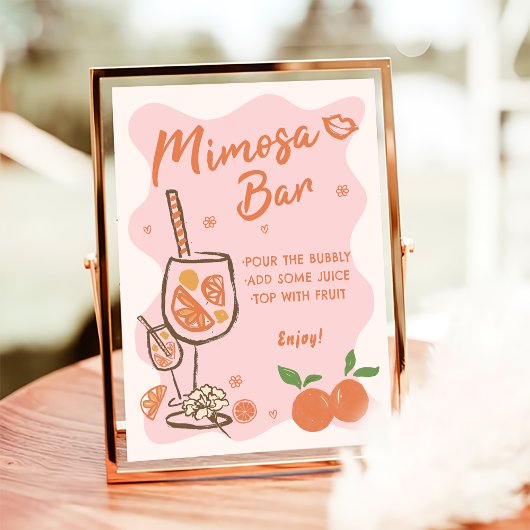 Poster Panneau barre Spritz Mimosa