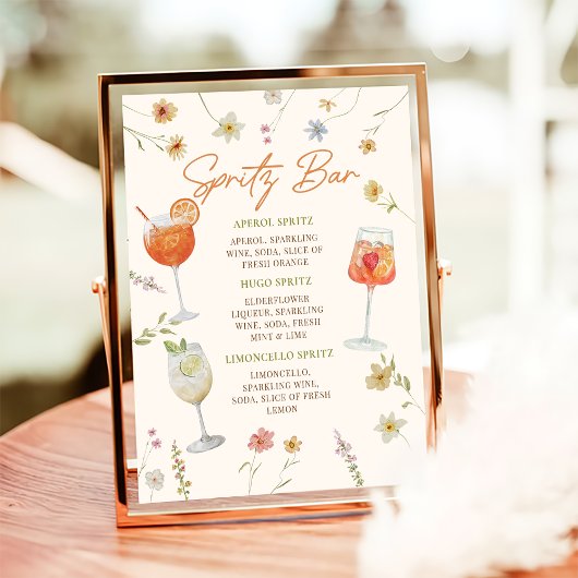 Poster Panneau barre Spritz | SYMBOLE Aperol Spritz