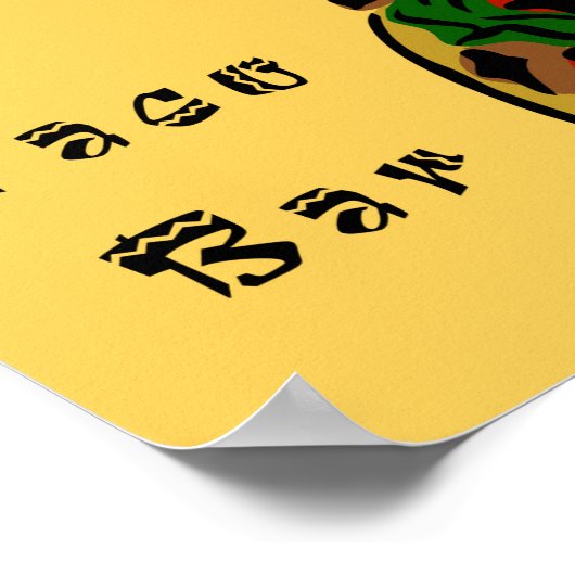 Poster Panneau barre Taco (Coin)