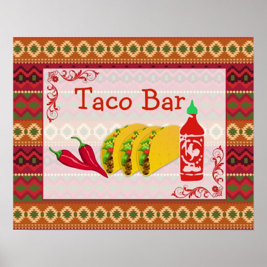 Poster Panneau barre Taco (Devant)