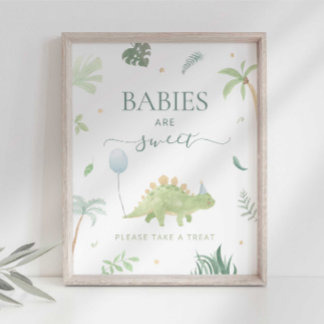 Poster Panneau Bébés Dinosaures sont Sucrés Prenez une Fr