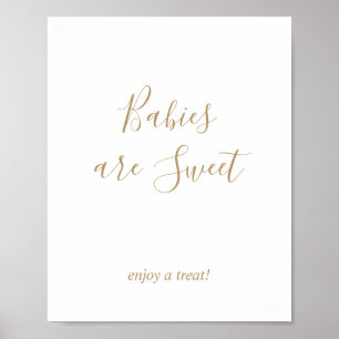 Poster Panneau Bébés Dorés Sont De Doux Traités