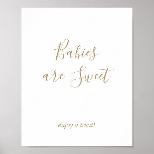 Poster Panneau Bébés Dorés Sont De Doux Traités (Devant)