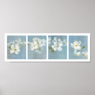 Poster Panneau blanc de fleur