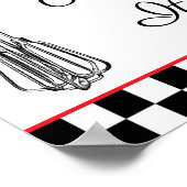 Poster Panneau Blanc, Noir et Rouge Just Beat It (Coin)