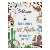 Poster Panneau bleu Brown Western Premier Rodéo 1er Anniv (Devant)