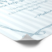 Poster Panneau bleu Coquette Bow Pastel Faveurs (Coin)