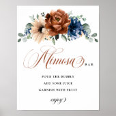 Poster Panneau Bleu de la Marine de Terracotta Fête des m (Devant)