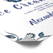 Poster Panneau bleu Mariage de la Fête des mariées de la  (Coin)