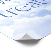 Poster Panneau Bleu nuages brillants Douceurs & Traitemen (Coin)