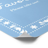 Poster Panneau bleu Picado Favores (Coin)