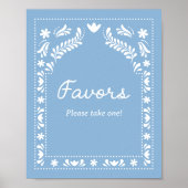 Poster Panneau bleu Picado Favores (Devant)