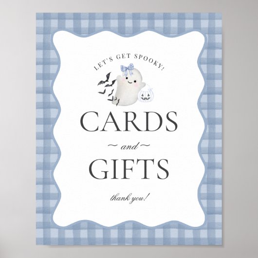 Poster Panneau Blue Pastel Little Boo Cartes & Cadeaux (Devant)