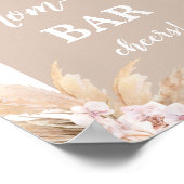 Poster Panneau Bohême Pampas Grass Mimosa Bar (Coin)