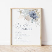 Poster Panneau Boho Beach Blue Mariage Signature Boissons