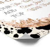 Poster Panneau Boho Floral Cow Mom-osa Bar Baby shower (Coin)