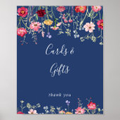 Poster Panneau Boho Multicolor Fleur sauvage Cartes et Ca (Devant)