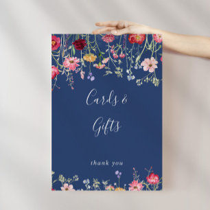 Poster Panneau Boho Multicolor Fleur sauvage Cartes et Ca
