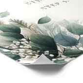 Poster Panneau Boho Pampas Sage Green Baby shower Bloom B (Coin)