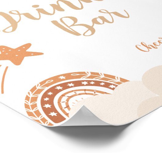 Poster Panneau Boho Rainbow Dracks Bar (Coin)