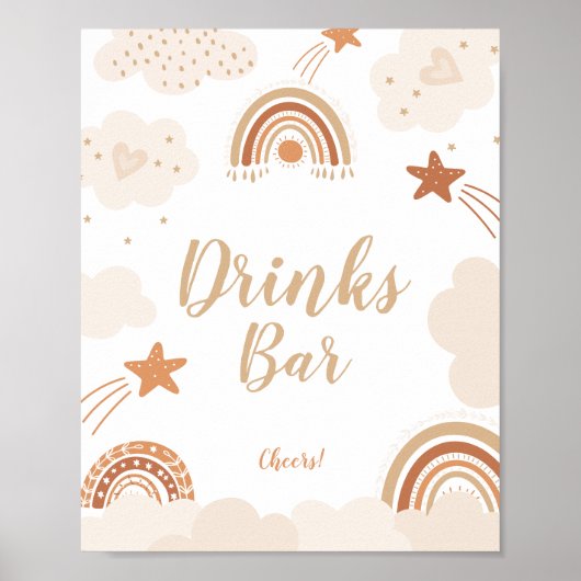 Poster Panneau Boho Rainbow Dracks Bar (Devant)