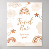 Poster Panneau Boho Rainbow Food Bar (Devant)