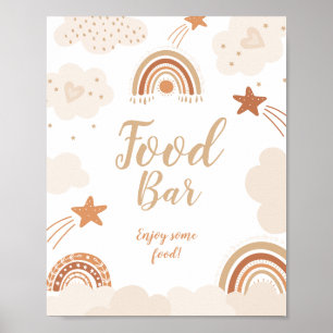 Poster Panneau Boho Rainbow Food Bar