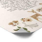 Poster Panneau Boho Woodland baby shower Late Night Diapo (Coin)