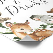 Poster Panneau Bois Animaux Baby shower Alimentation et b (Coin)