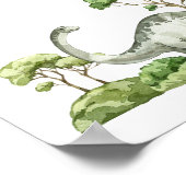 Poster Panneau boisson Aquarelle Jurassic Dinosaur (Coin)