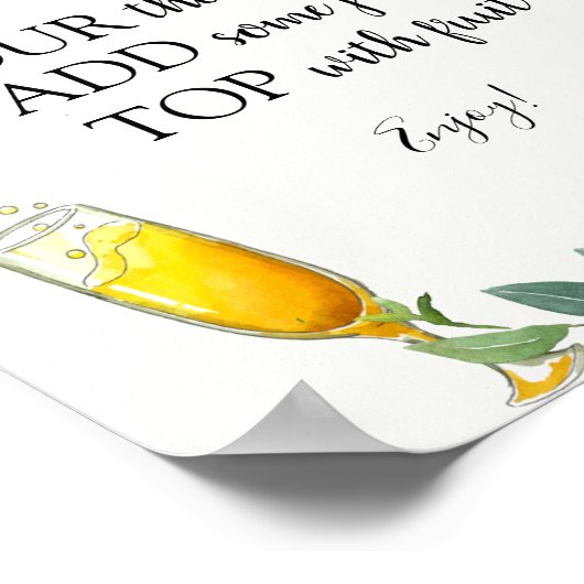 Poster Panneau boisson Citrus Mimosa Bar (Coin)