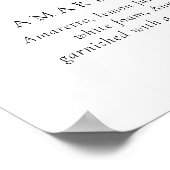 Poster Panneau boisson Ellesmere Modern Minimal Signature (Coin)