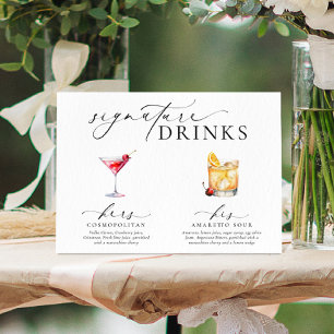 Poster Panneau boisson Ellesmere Modern Minimal Signature