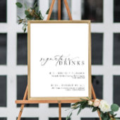 Poster Panneau boisson Ellesmere Modern Minimal Signature