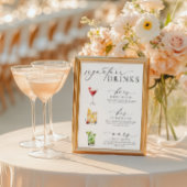 Poster Panneau boisson Ellesmere Modern Minimal Signature