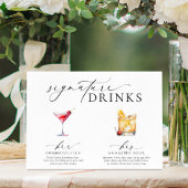 Poster Panneau boisson Ellesmere Modern Minimal Signature