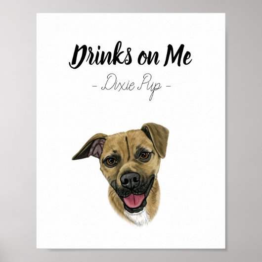 Poster Panneau boisson mariage (Devant)