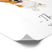 Poster Panneau boisson Mariage Corgi (Coin)