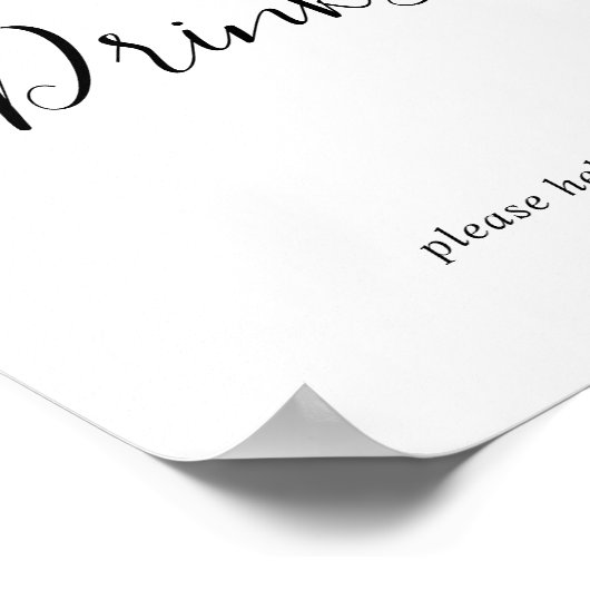 Poster Panneau boisson minimaliste (Coin)