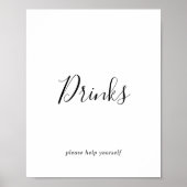 Poster Panneau boisson minimaliste (Devant)
