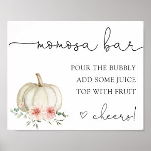 Poster Panneau boisson Momosa Bar Citrouille rose
