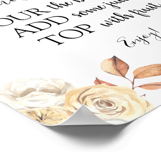 Poster Panneau boisson Momosa Bar Rustique Automne (Coin)