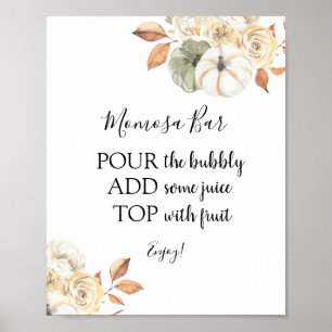 Poster Panneau boisson Momosa Bar Rustique Automne